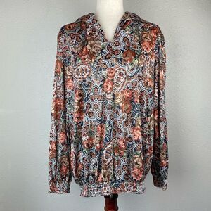 Vintage 70’s/80’s Lady Graff Blouse Top Size 42 (2X) EUC
